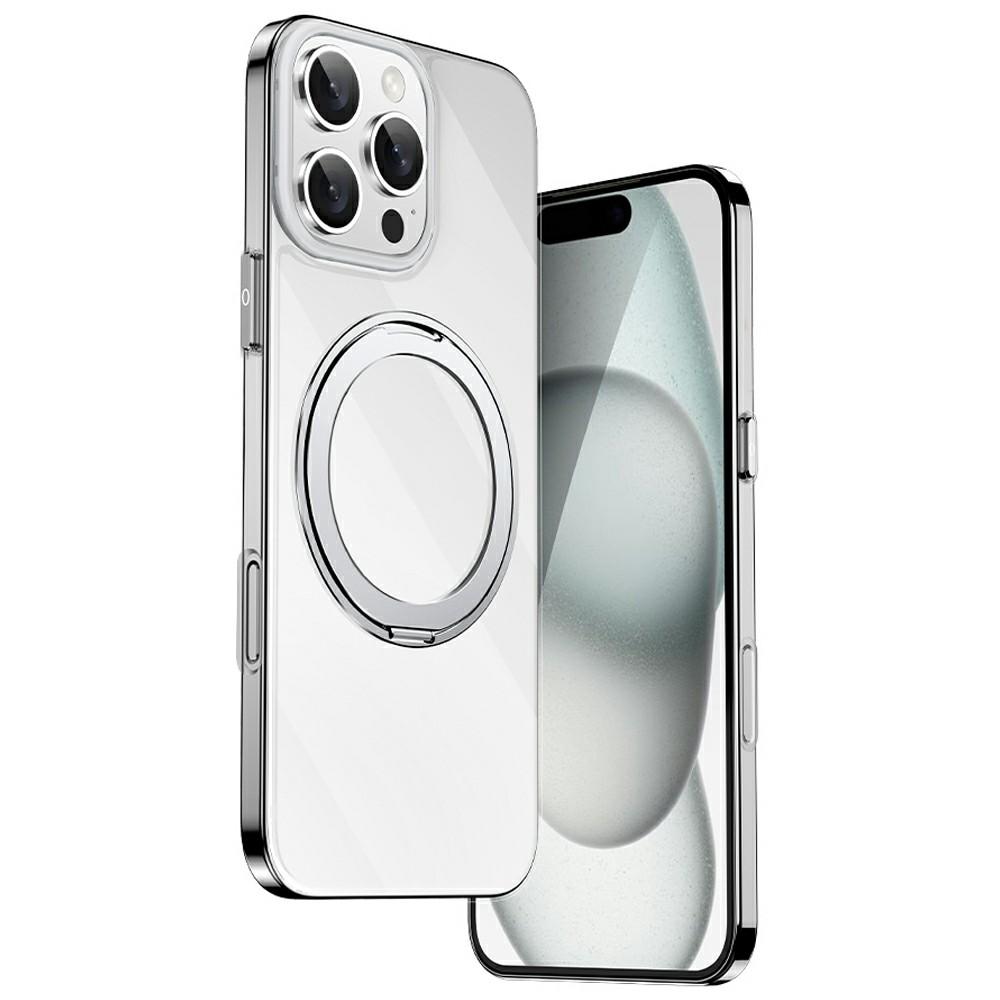 

XUNDD Zero Sense Series For iPhone 16 Pro Max Case Compatible with MagSafe Rotating Kickstand PC+TPU Phone Cover Style A