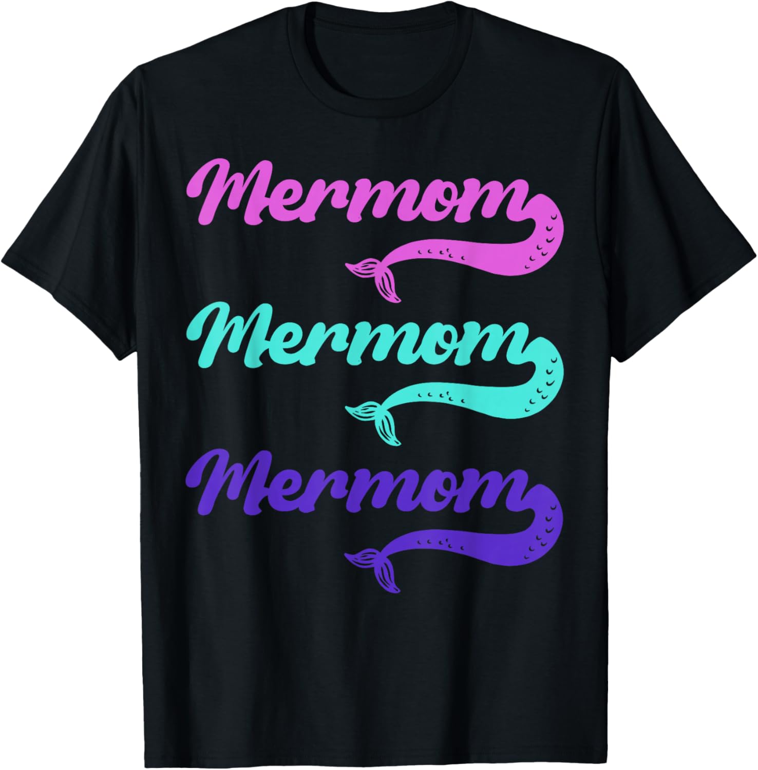 Mermaid Tail Mermom Sea T-Shirt S разноцветный