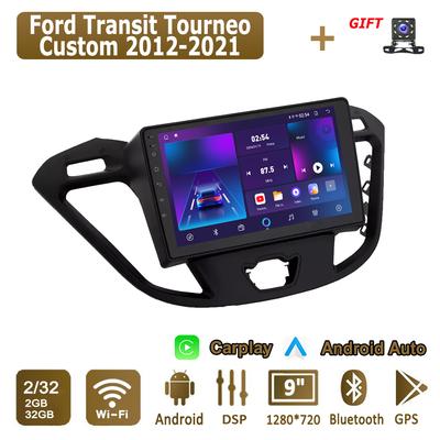 Android Carplay Autoradio für Ford Transit Tourneo Custom 2012-2021 Multimedia-Player Head Unit Stereo GPS Navigation BT WIFI 2 + 32GB