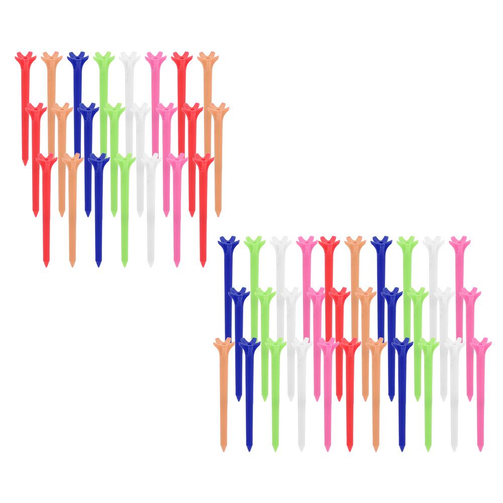 Tee-uri de golf din plastic durabil de 70 mm, suport pentru minge de golf cu rezistență zero, cu cinci dinți pentru antrenament sportiv