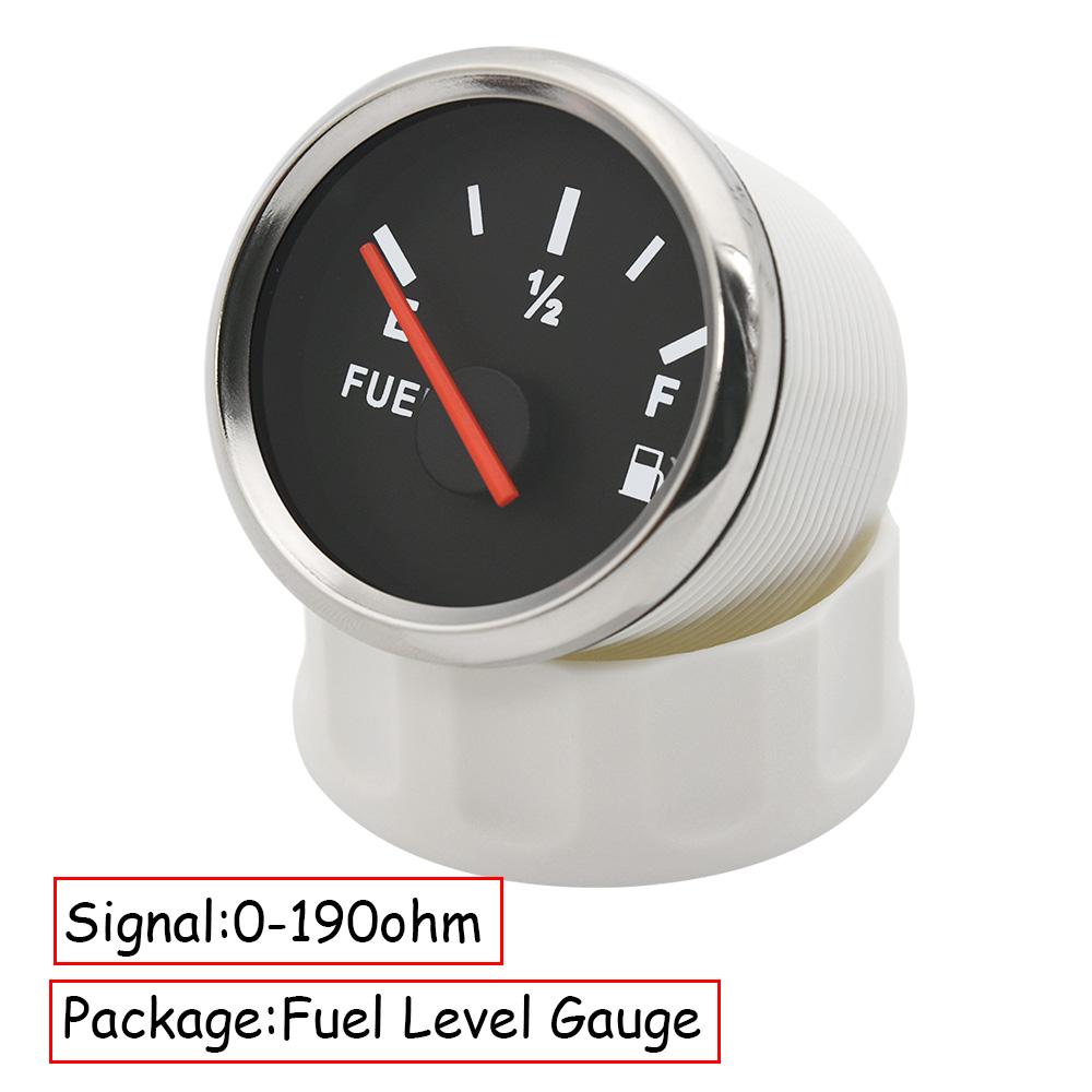 52MM Fuel Level Gauge with Fuel Level Sensor 100MM 125MM 150MM 200MM 250MM 400MM 0-190ohm Oil Liquid Tank Fuel Level Indicator