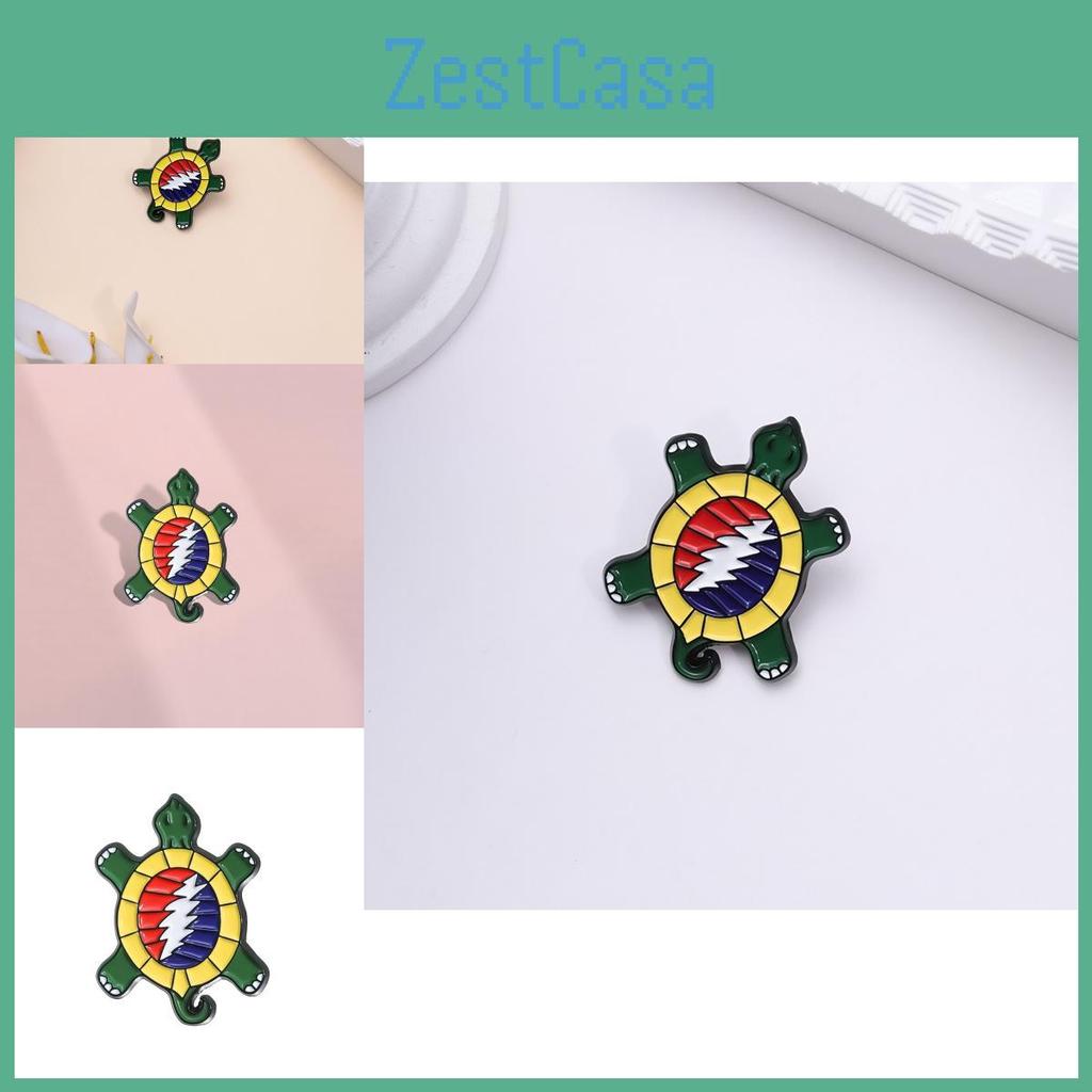 Eyecatching Cartoon Turtle Brooch Unique Alloy Pin For Rock Enthusiasts Music