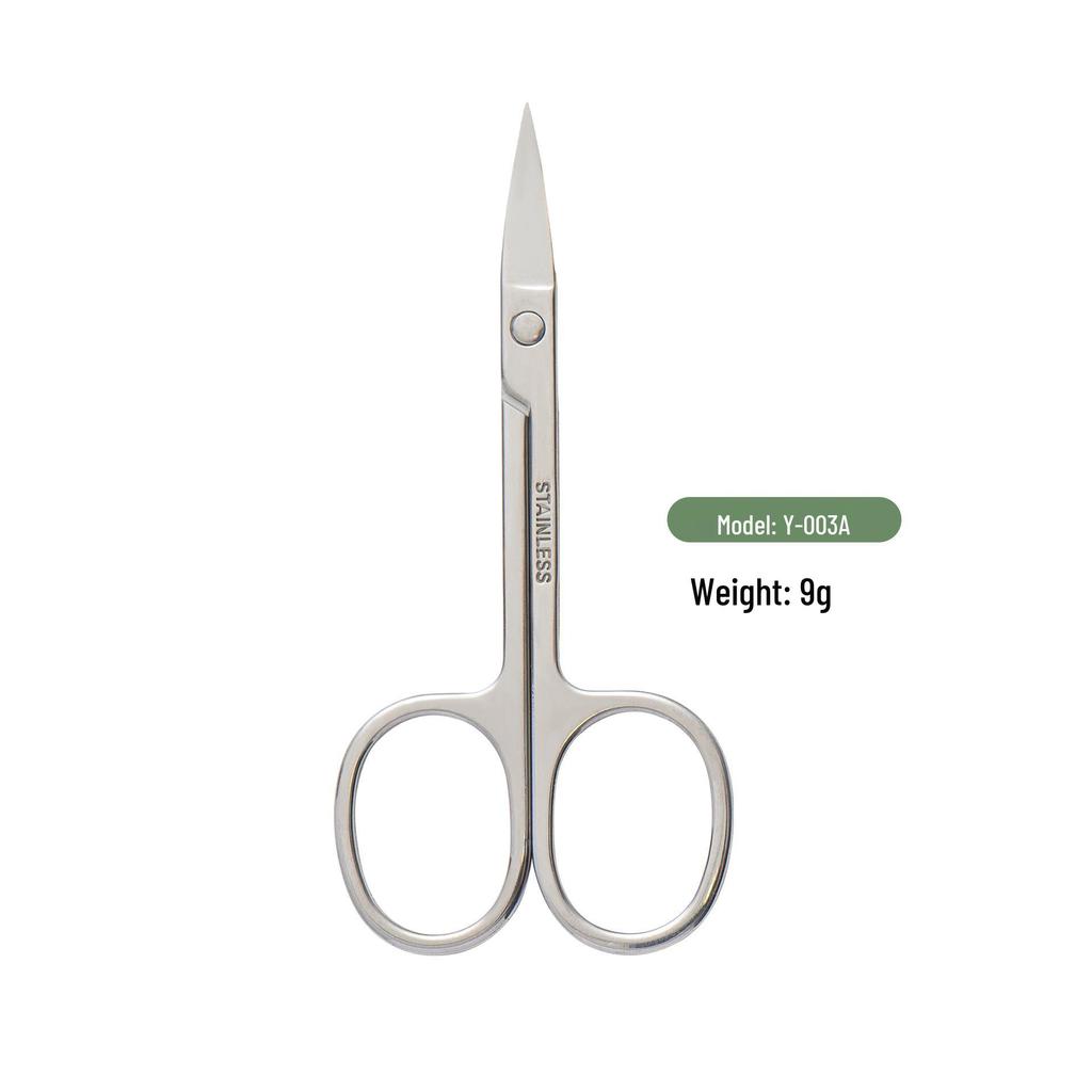 Round-Tip Stainless Steel Beauty Scissors: Safe, Thickened Nose, Eyebrow, and Makeup Tool