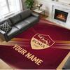 Crystal Velvet Rug Custom Name Text, Soft Non Slip Floor Mat Home DecorAS Roma