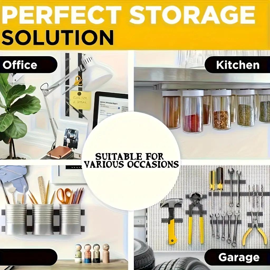 Self-Adhesive Super Strong Rubber Magnetic Tape Strips – Flexible Roll for DIY Photo, Poster & Fridge Magnets