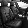 1pc Premium PU Leather Universal Fit Car Seat Cover All-Season Protector Mat with Soft Cushion Full Package Seat Cover