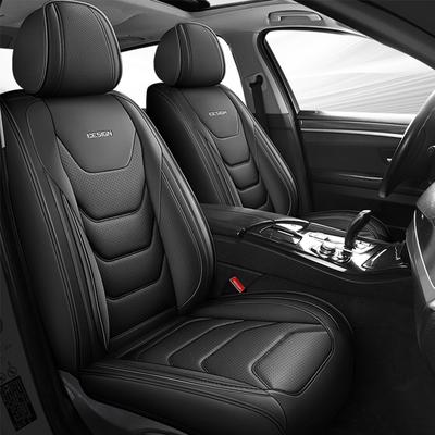 1pc Premium PU Leather Universal Fit Car Seat Cover All-Season Protector Mat with Soft Cushion Full Package Seat Cover