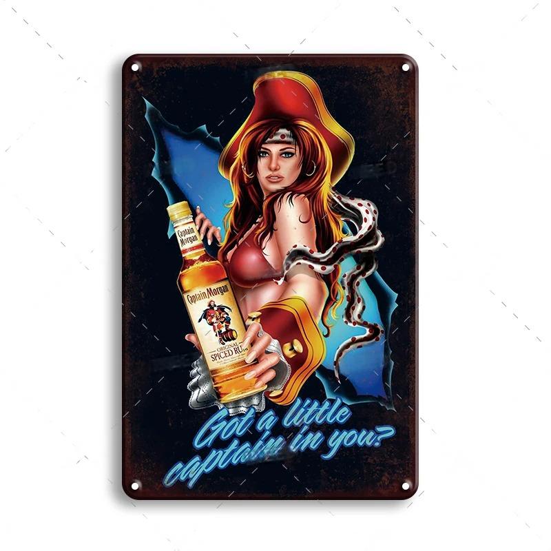 Vintage French Beer Tin Signs Decor Theme Irish Bars Club Pub Wall Posters Metal Plate Retro Vodka Iron