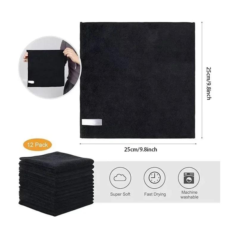 

Black Ultra-fine Fiber Dishwashing Cloth, Multifunctional Car Cleaning Cloth,Kichen Accessories Kitchen Towels