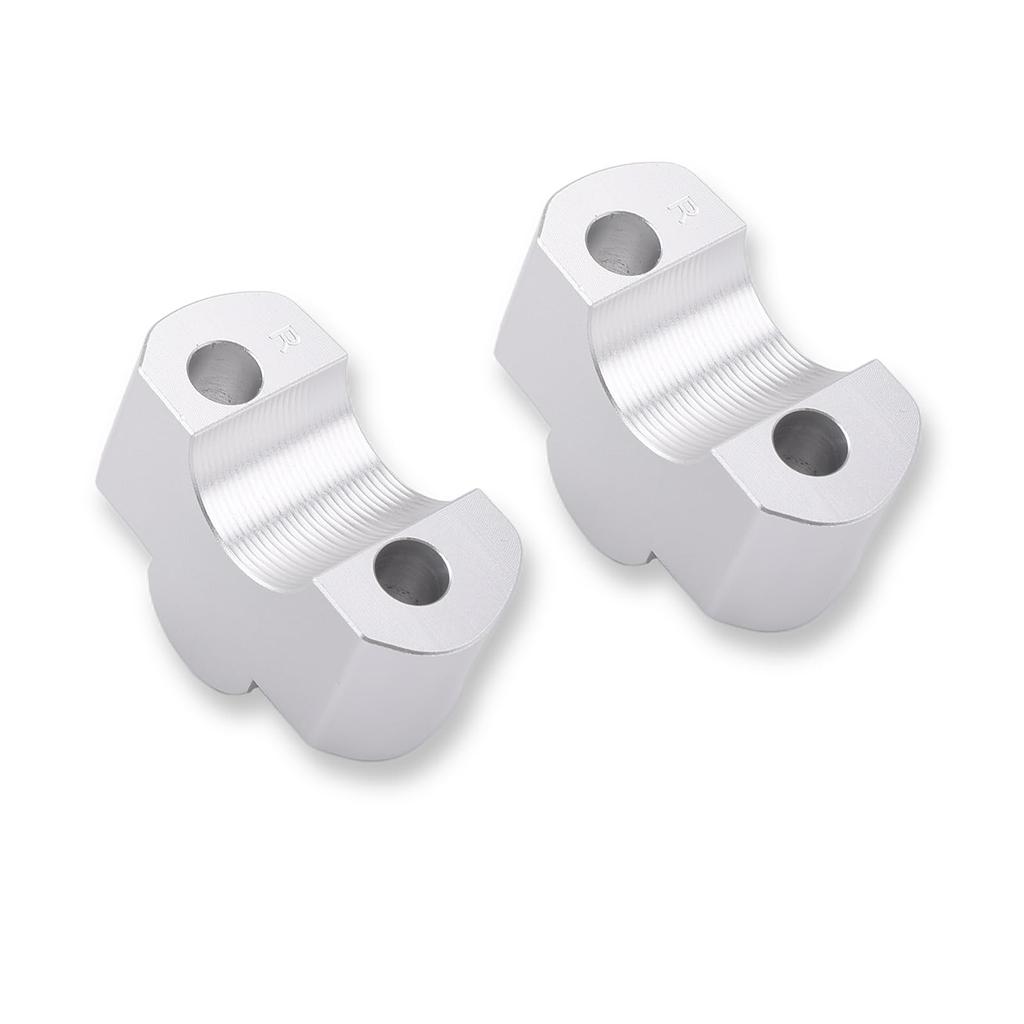 LEDISHUN BMW G310R G310GS All Year Steering Wheel Riser 25MM for Motorcycle (With Handle) (Silver)