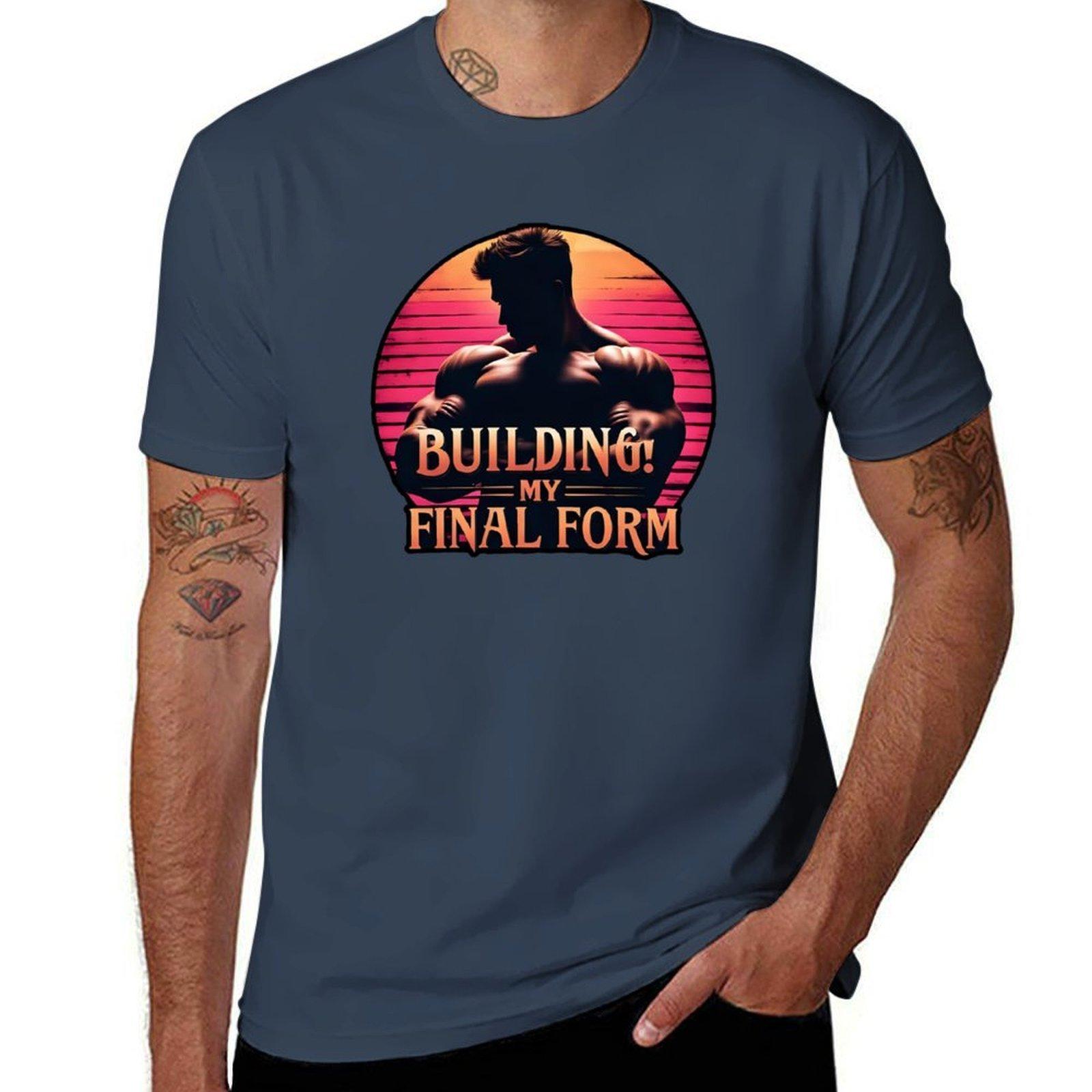 Building My Final Form Tshirt Urban Casual Loose Fit Tee S