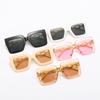 205 New Square Sunglasses 2024 Personalized Chain Large-Frame Glasses, High-End Street Photography Trendy Sunglasses