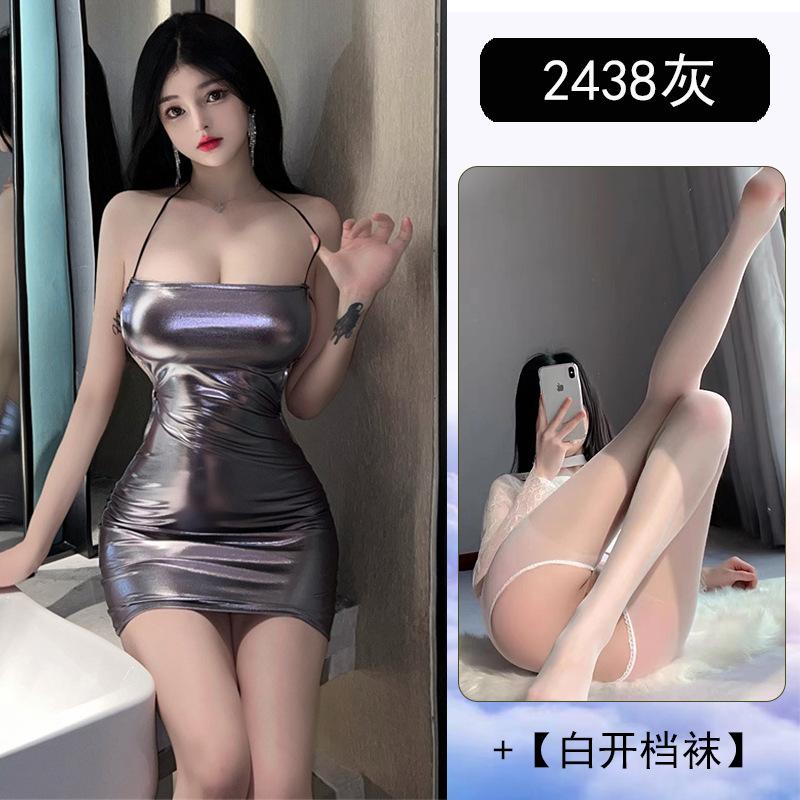 Sexy underwear female sexy hot girl style low chest tight and thin heart scheming backless strap nightclub hip skirt