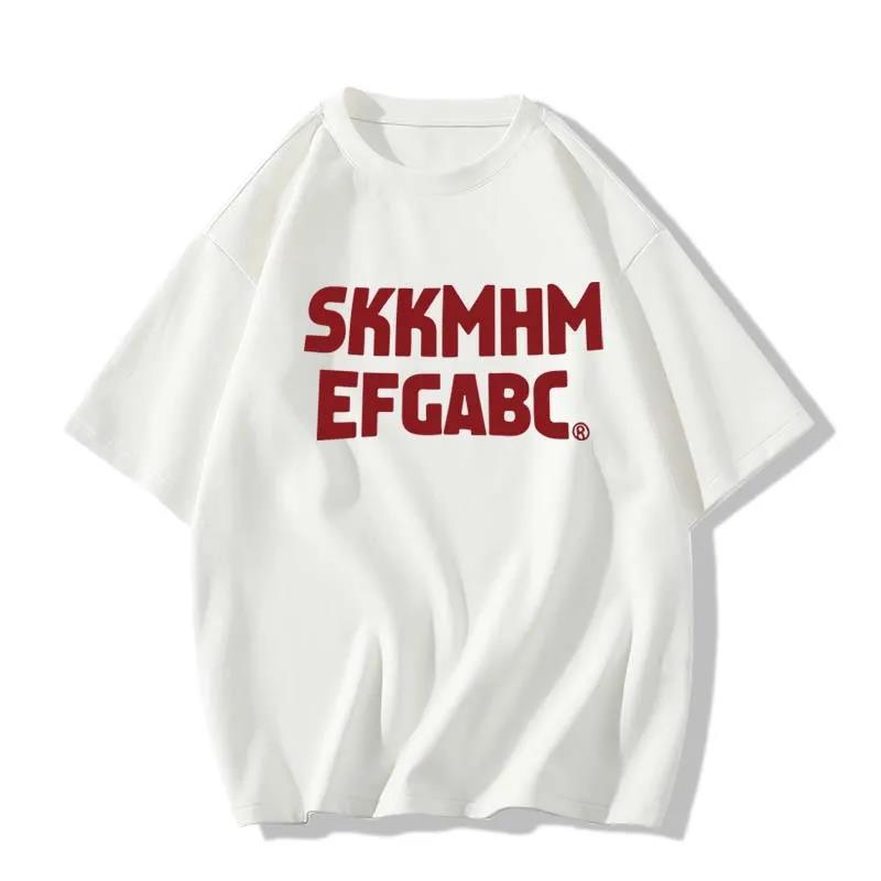 Trendy Letter Print 100% Heavy Cotton Loose Fit T-Shirt for Women