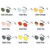 Vintage Fashion UV400 Small Frame Steampunk Gradient Mirror Glasses Men's Shades Sun Glasses Oval Sunglasses