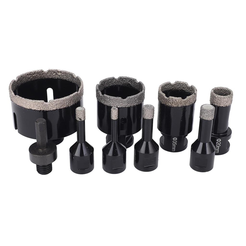 8 Pcs Diamond Drill Bit Set 668mm M14 Thread Dry Wet Use Diamond Hole Saw with Converter for