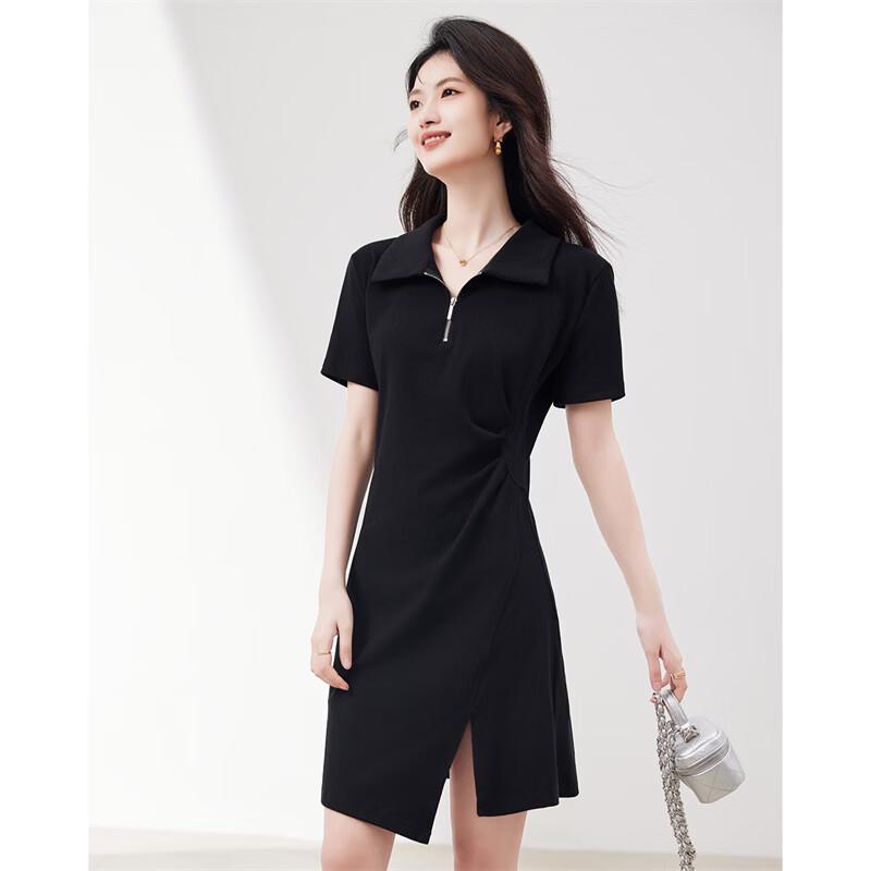 Women's Summer Polo A-Line Pleated Dress