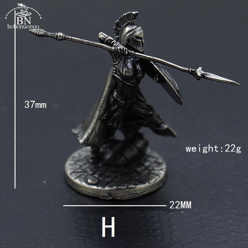 1 Stück Antike Spartaner Rom Soldaten Figuren Miniaturen Vintage Metall Soldaten Modell Statue Desktop Ornament Geschenk