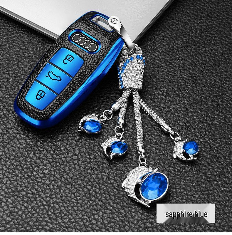 A6L Soft Rubber Key Case for A8L, A7, A5, A4L, Q5 Smart Keys