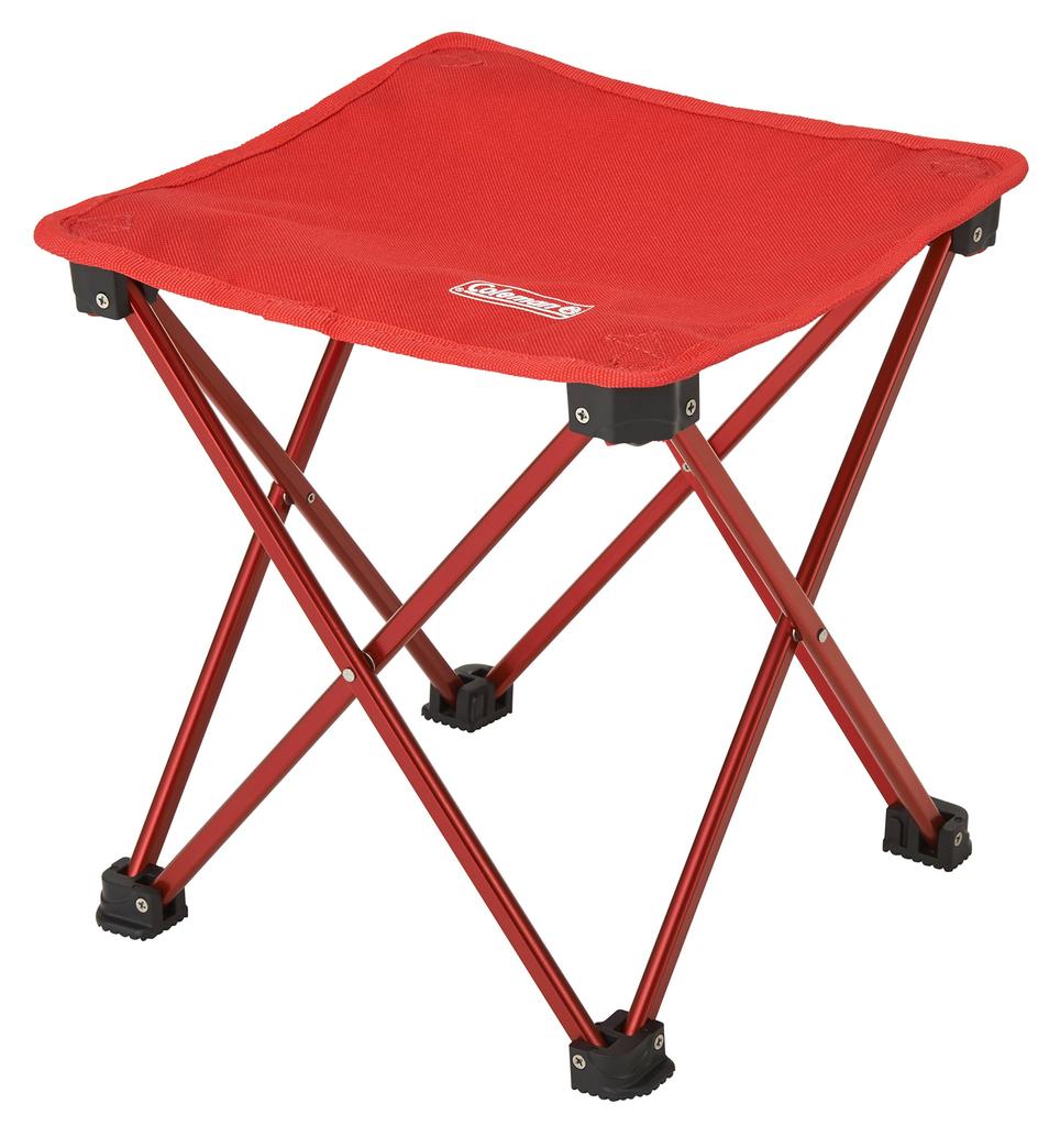 Coleman Chair Compact Trekking Stool Red Folding Lightweight Duralumin Frame