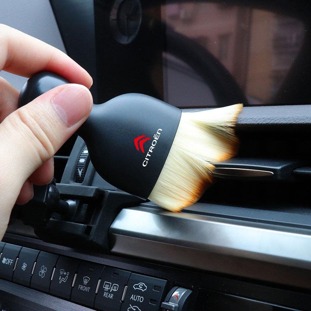 Car Crevice Dust Removal Artifact Brush Cleaning Brush Tool Microfiber Towel For Citroen C4 C5 C3 C2 C1 C4L C6 Picasso Saxo VTS