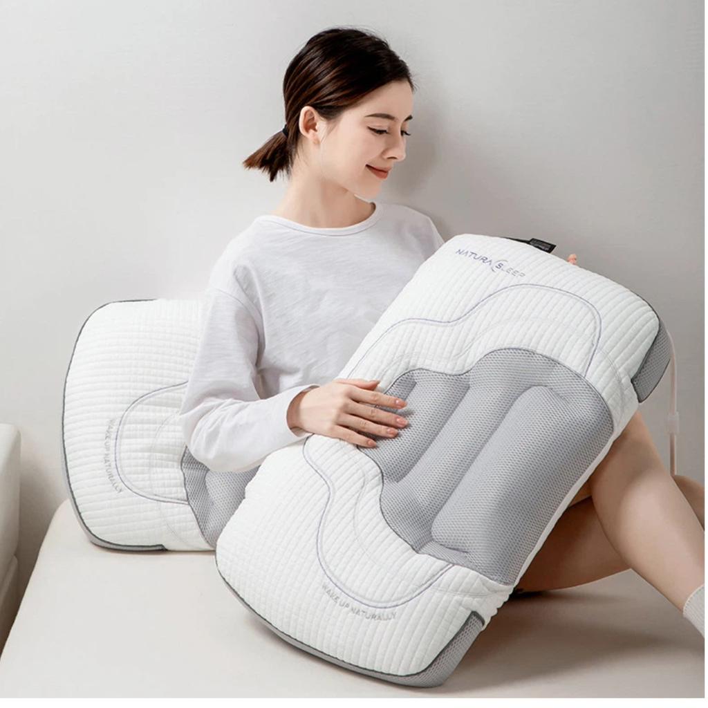 Adjustable Airbag Neck Pillow Inflatable Cervical Support Pillow for Sleeping Massage Breathable Pillow Core