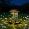Wrought Iron Bird Feeder, Openwork Projection Pendant Light, Bird Feeder Chandelier, Hanging Garden Decorative Ambient Light