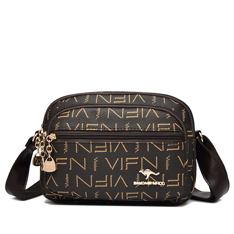 Large-capacity Fashionable Bag, High-end Retro Printed Single-shoulder Bag, Trendy Crossbody Women's Bag