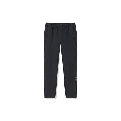 Training Series Solid Color Letter Detail Casual Sports Long Pants Men Bottoms Black 152317315-1