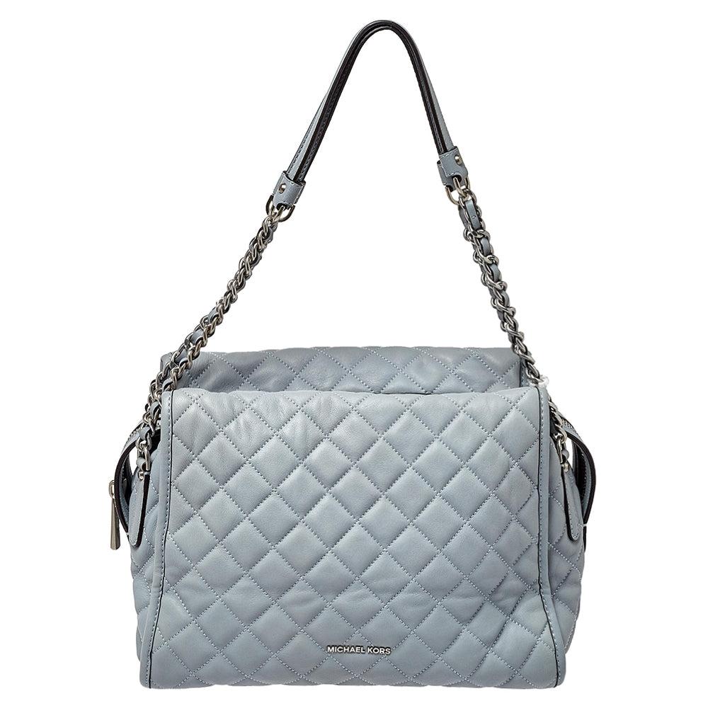 

Michael Kors Стеганая кожаная сумка Michael Michael Kors Xl Rachel синяя