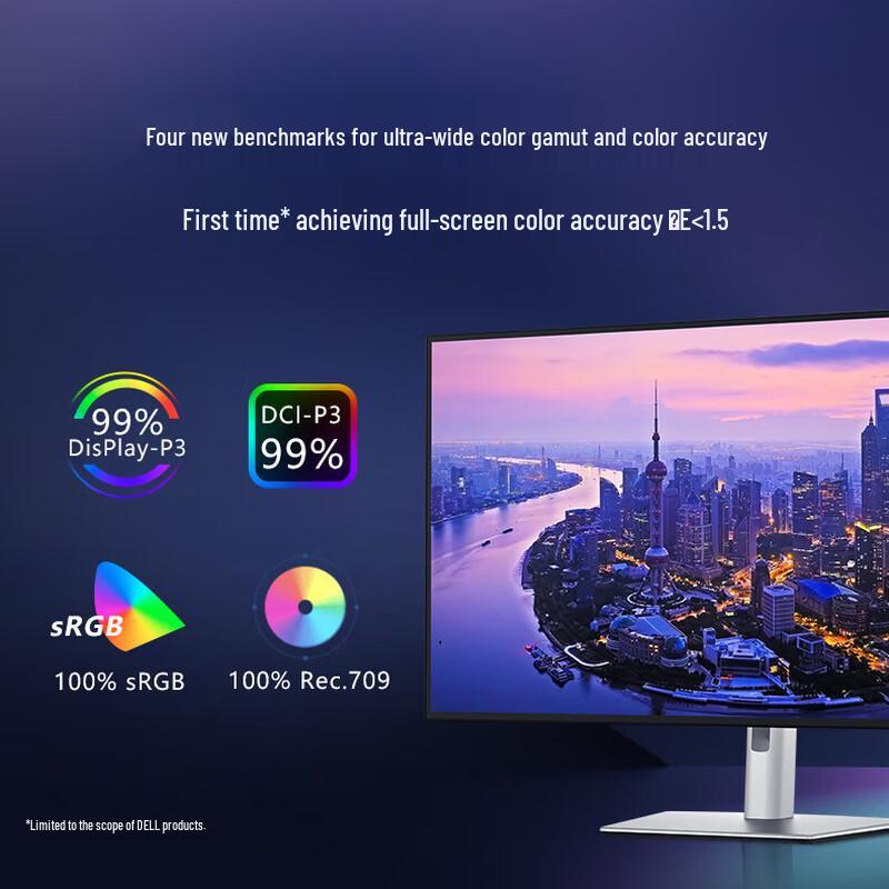 Dell U3225QE 31.5-inch 4K IPS Black Monitor CN plug (adapter included)