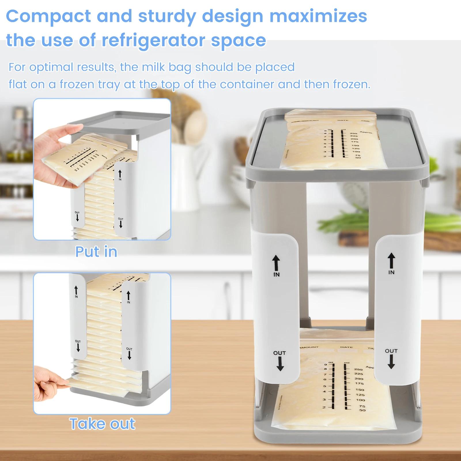 Breastmilk Freezer Organizer 1700ml Breast Milk Storage Organizer Reusable Breast Milk Storage Tower for Freezing Breastmilk