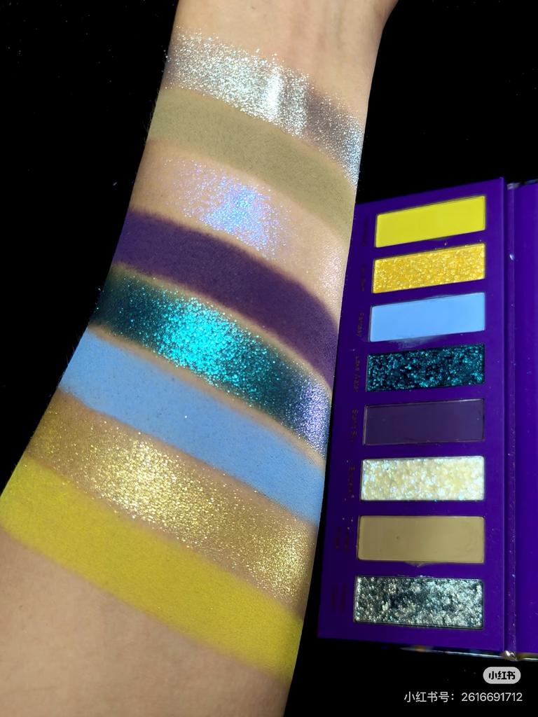 NARIMI 12 Colors Smoked Eyeshadow Palette Chameleon Blue Green Pearlescent Glitter Eye Shadow Plate Diamond Highlight Makeup