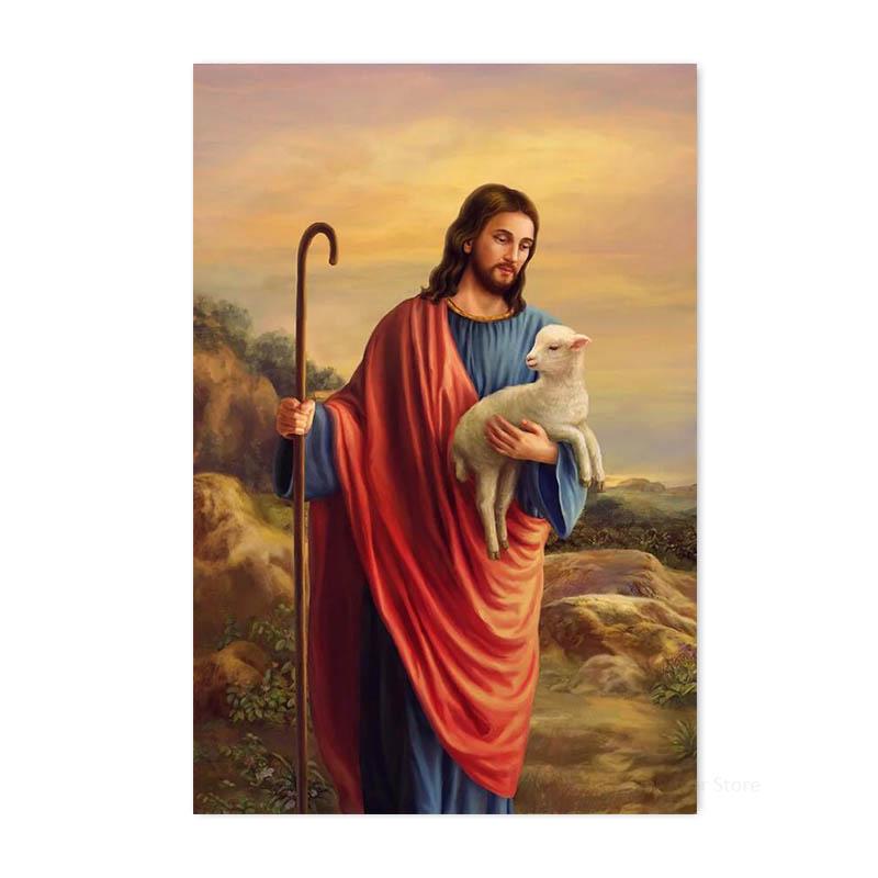 Jesus Series Canvas Posters and Prints Christian Wall Art Picture Painting for Living Room Home Decor Wall Painting Gifts