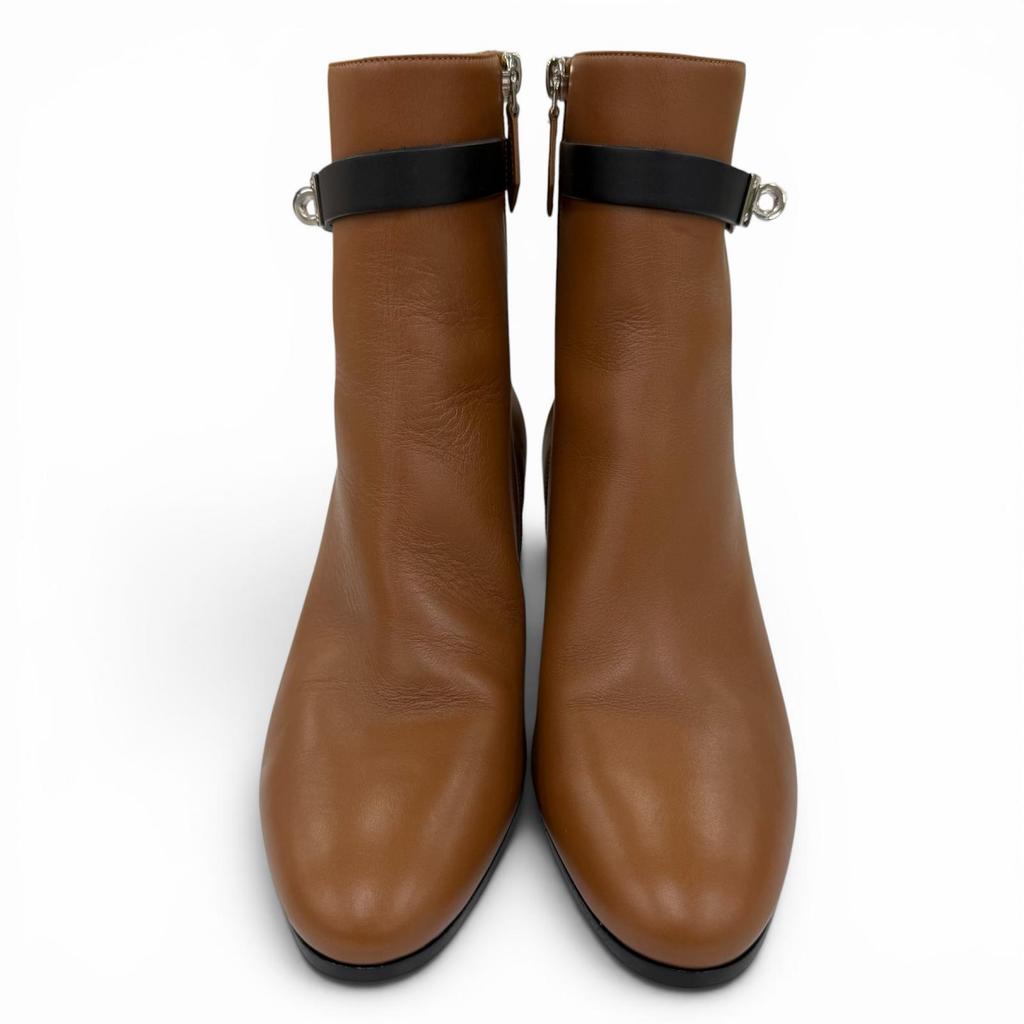 Excellent HERMES Short Boots Saint Germain Short Kelly Boots Brown 37 182102Z Used