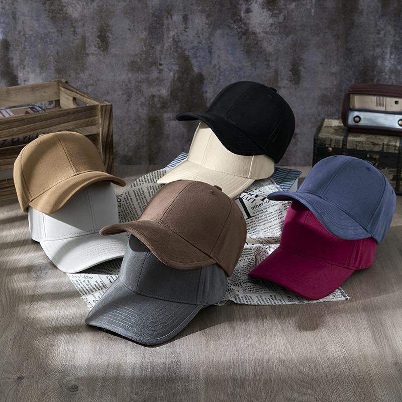 Spring and autumn large windproof baseball cap women's large head circumference large size washed hat medium men's wide brim cap