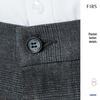 SANSAN Men's Autumn/Winter Wool Blend Plaid Business Casual Straight-Fit Pants