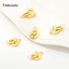 18K Gold Plated Brass Inlaid Zircon Pearl End Clasps,Fastener Connector Clasps,Locks For Jewelry,DIY Bracelet Necklace Supplies