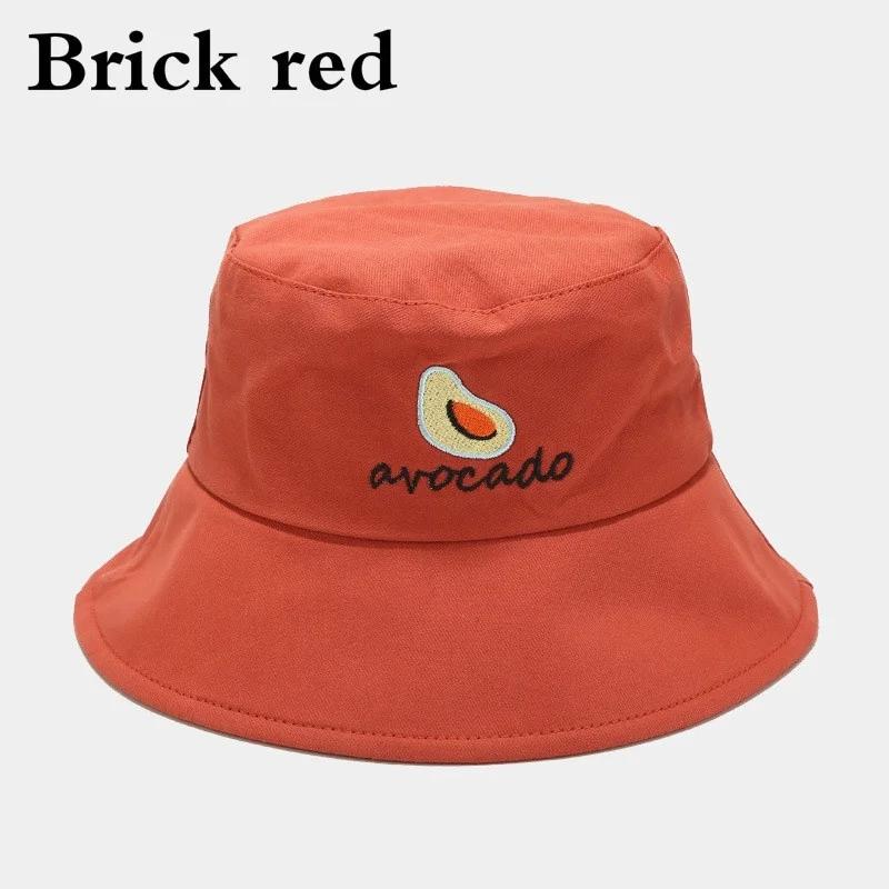 Avocado Bestickter Fischerhut Outdoor Freizeit Sonnenhut Sommer Fischerhut für Männer und Frauen(56-58cm)