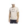 Adidas Round Neck Logo Print Short Sleeve T-Shirt Men Tops Beige IC7788
