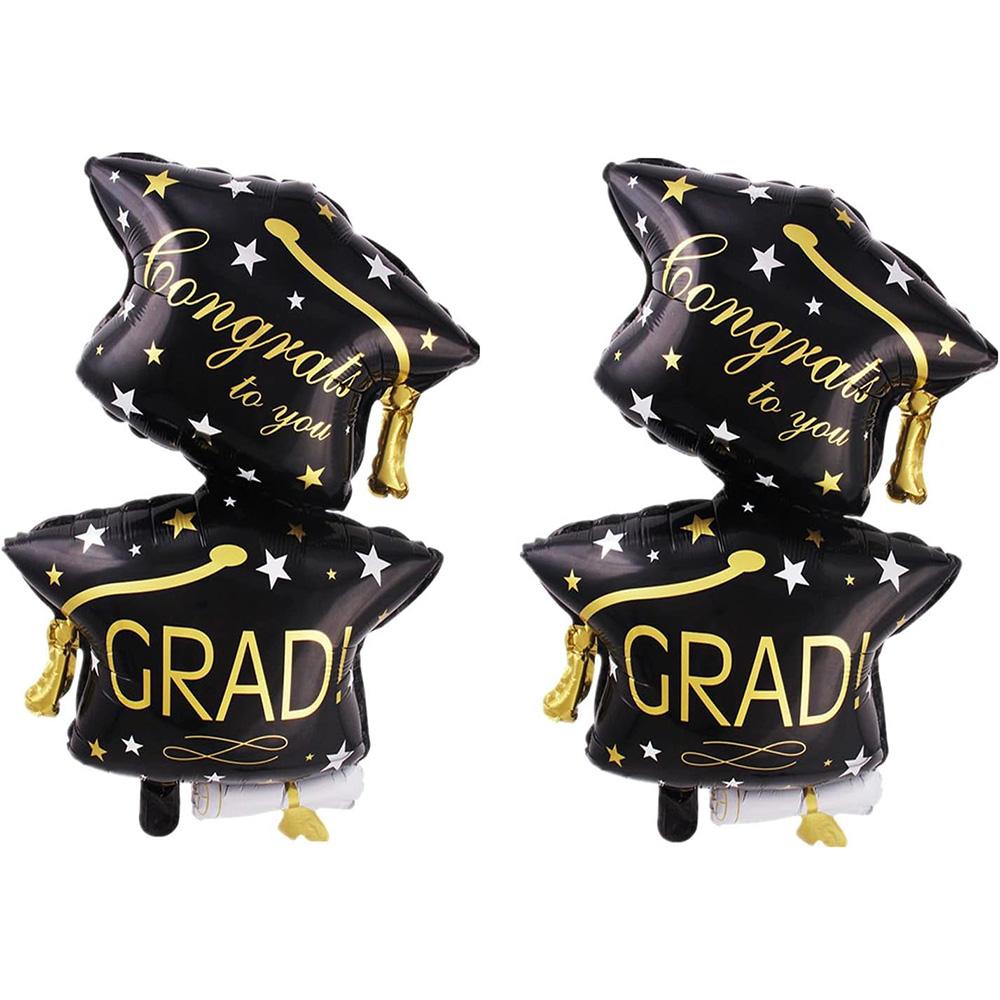 Graduation Double Hat Black Balloons, Large Graduation Hat Balloons, Congratulations Graduation Hat Balloons, Graduation Other