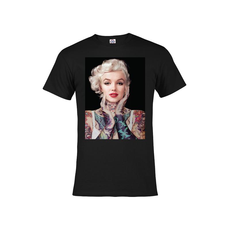 The Beautiful Marilyn Monroe with Tattoos T-shirt Assorted Colors Unisex T-Shirt XXL