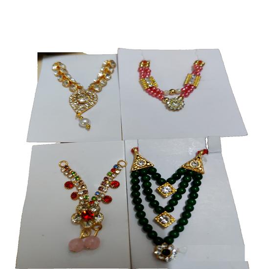 

@ Indian Traditional Shringar Mala Multicolor For Laddu Gopal Set Of 4