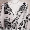 Sexy Zebra Striped Bikini Cover-ups Casual V-neck Side Split Summer Beach Dress Women Beach Wear Swim Suit Cover Up Q1297