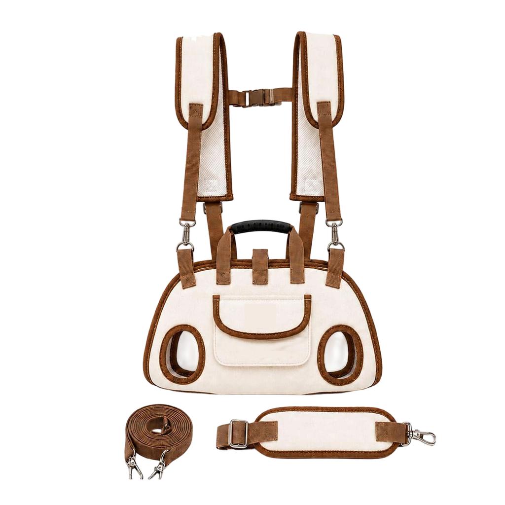 Dog Travel Backpack , Portable and Breathable , Convertible Backpack and Crossbody Sling for Small Dogs