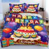 Happybirthday Customize Your Name Duvet Cover Softbedding Set For Bedroom Guest Room And Dorm Decoration Threepiece Set Includes 1 Duvet Cover 2