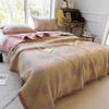 All-Cotton Yarn-Dyed Jacquard Gauze Blanket - Soft, Skin-Friendly Four-Season Bedspread
