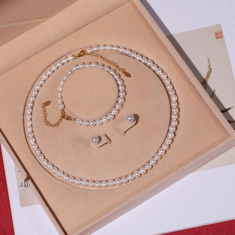Elegante Collana di Perle di Conchiglia Profonda - Perfetto Regalo per la Festa della Mamma