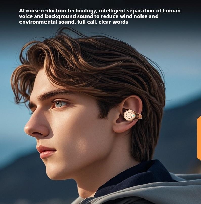 NEW Clip-on Bone Conduction Earphones LED Surround Sounds Wireless Bluetooth Headphones Noise Reduction Headsets Sports Earbuds