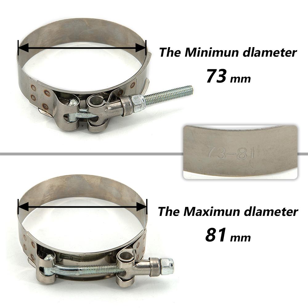 Universal 2.0" 2.25" 2.5" 2.75" 3.0" 3.25" 3.5" 4.0" T-Bolt Exhaust Clamp Intake Turbo Exhaust Intercooler Silicone Coupler
